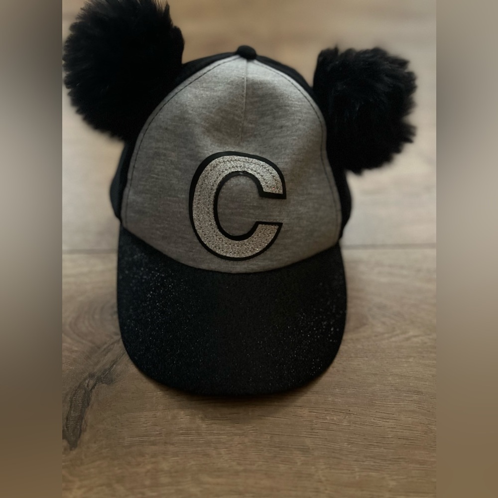 Cute “C” baseball hat with Pom Pom ears
